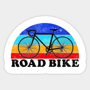 Road Bike Vintage Colors Sticker